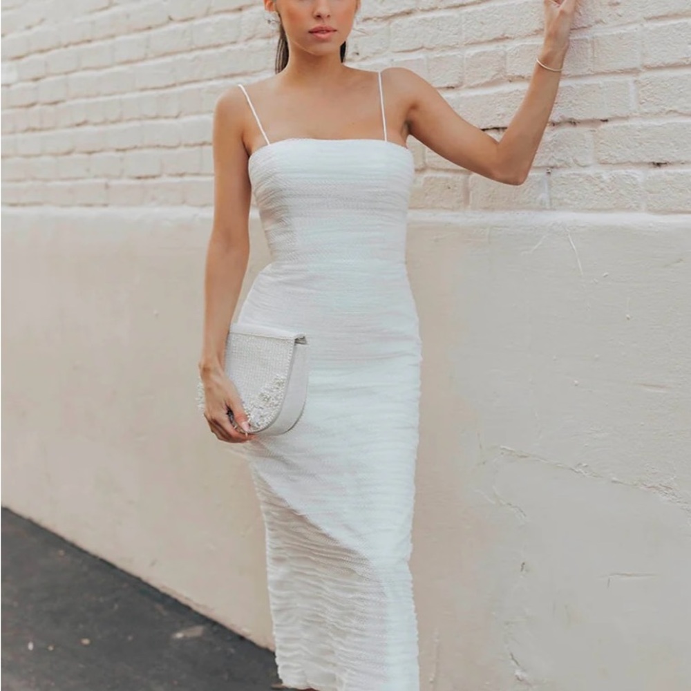 Untamed Petals Goddess White Dress